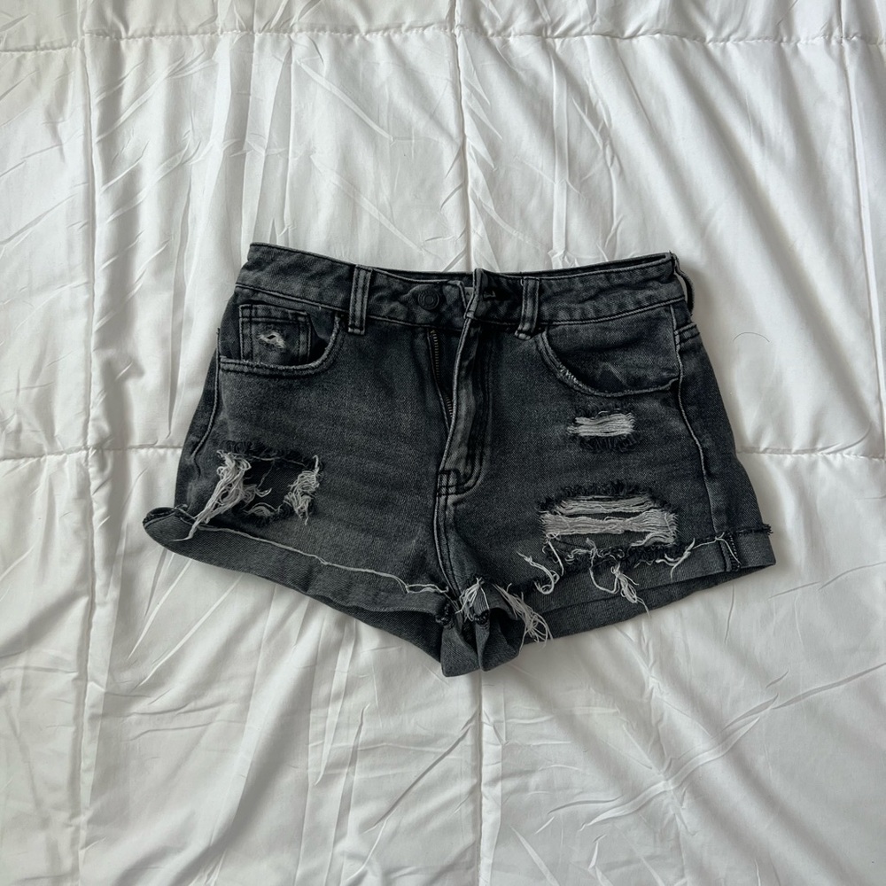 Pacsun grey/ black high waisted mom shorts